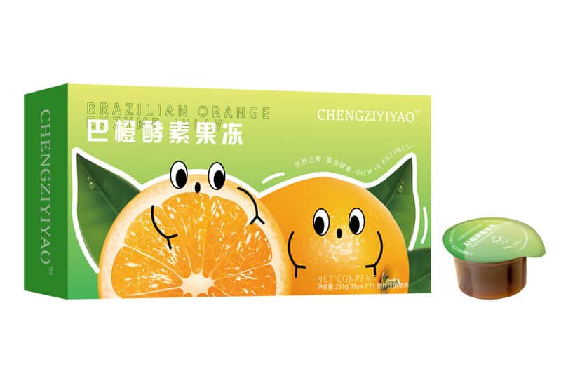 加強版巴橙酵素果凍代加工 排便益生元果味杯裝果凍OEM貼牌加工廠