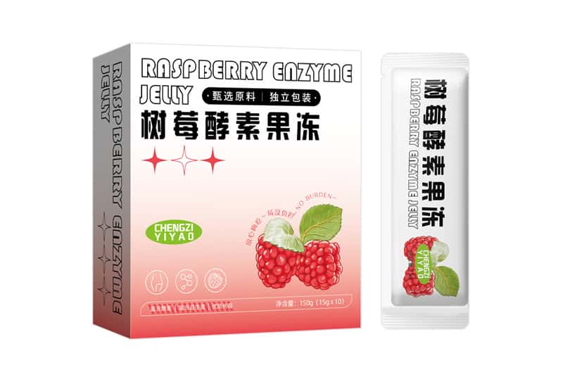 加強版樹莓酵素果凍OEM 益生元排便果味杯裝果凍代加工貼 牌工廠
