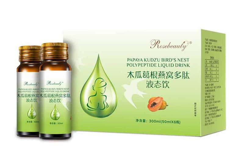OEM貼牌代加工木瓜葛根燕窩多肽口服液豐韻挺拔女豐液態(tài)飲品廠家