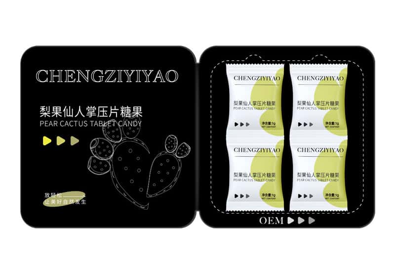 加強版梨果仙人掌壓片糖果代工 便攜果蔬壓片糖果OEM加工 源頭廠家